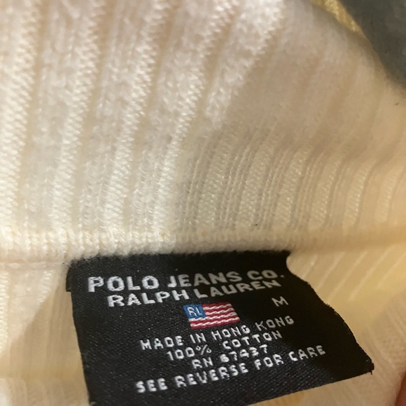 Ralph Lauren Designer pullover ribbed scoop neck embroidered sweater size medium - Picture 6 of 11